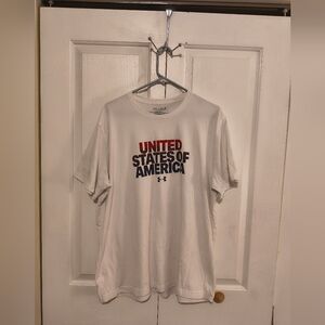 Under Armour Men's White 'United States of America' Graphic Tee